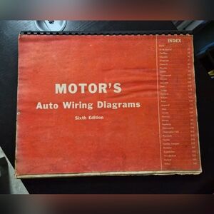 Antique Vintage MOTOR'S Auto Wiring Diagrams for Passenger Cars 6th Edition